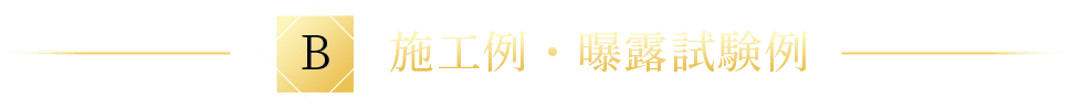 B 施工例・曝露試験例