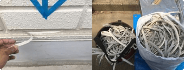 外壁サイディングが厚く目地の量が多い