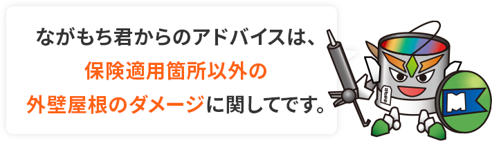 保険適用箇所以外の外壁のダメージに関してです。