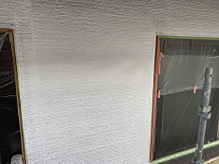 2階壁の下塗りが完成しました。