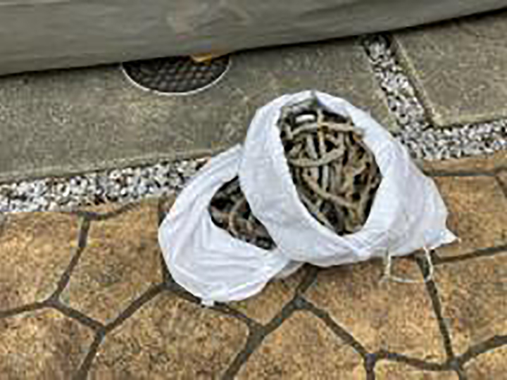 撤去した目地コーキングです。