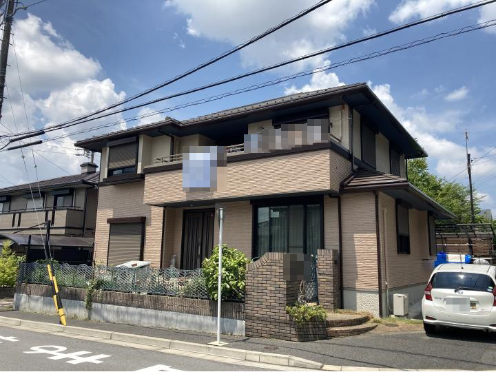 I様邸 外壁塗装リフォーム工事／バルコニー笠木カバー工法／一部雨樋取替え工事／シャッターメンテナンス