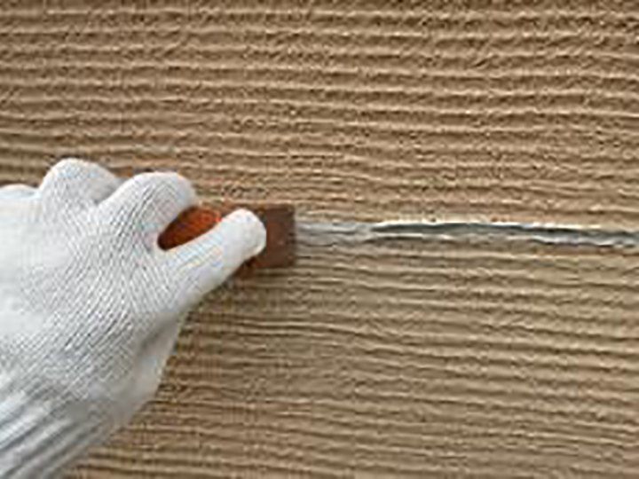 コーキングを充填します。