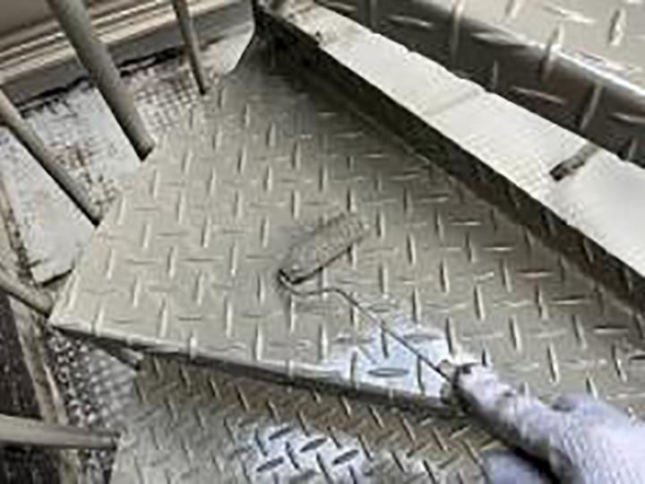 螺旋階段仕上げ2回目を行います。