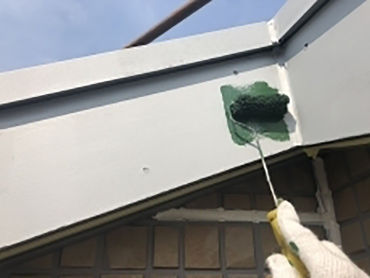 破風仕上げ1回目です。