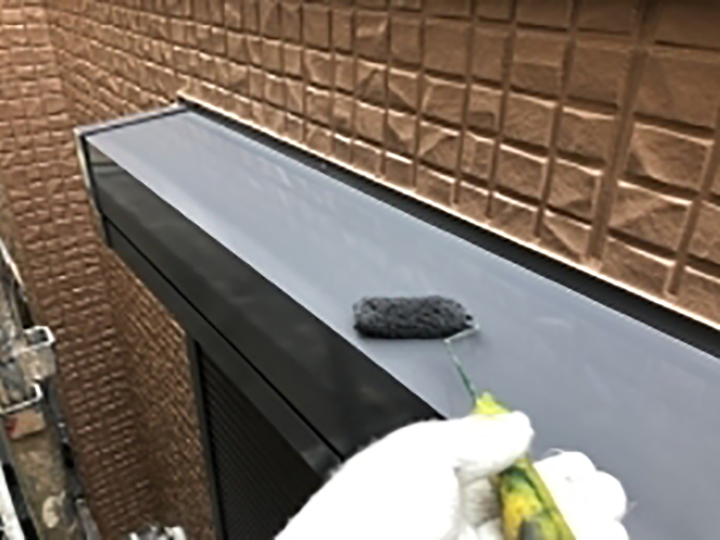 シャッターBOX仕上げ2回目です。