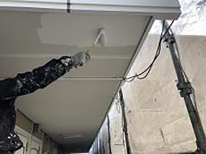 上裏仕上げ1回目を行います。