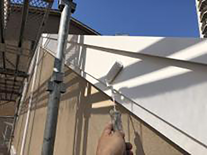 破風仕上げ1回目です。